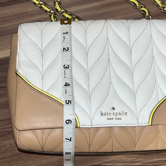 Kate Spade Briar Lane Emelyn quilted white/dove multi colorblock crossbody - Picture 14 of 16